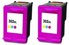 302XL kompatible Tintenpatronen HP color Doppelpack F6U67AE